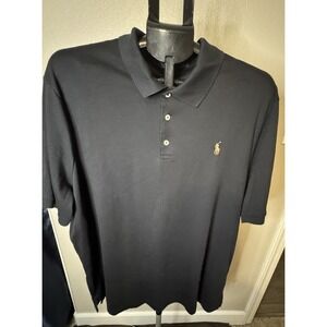 Polo Ralph Lauren Black Polo Shirt XXL Classic Fit Short Sleeve Pony Logo